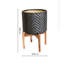 Aspen Chevron Mercury Planter H40cm D28cm