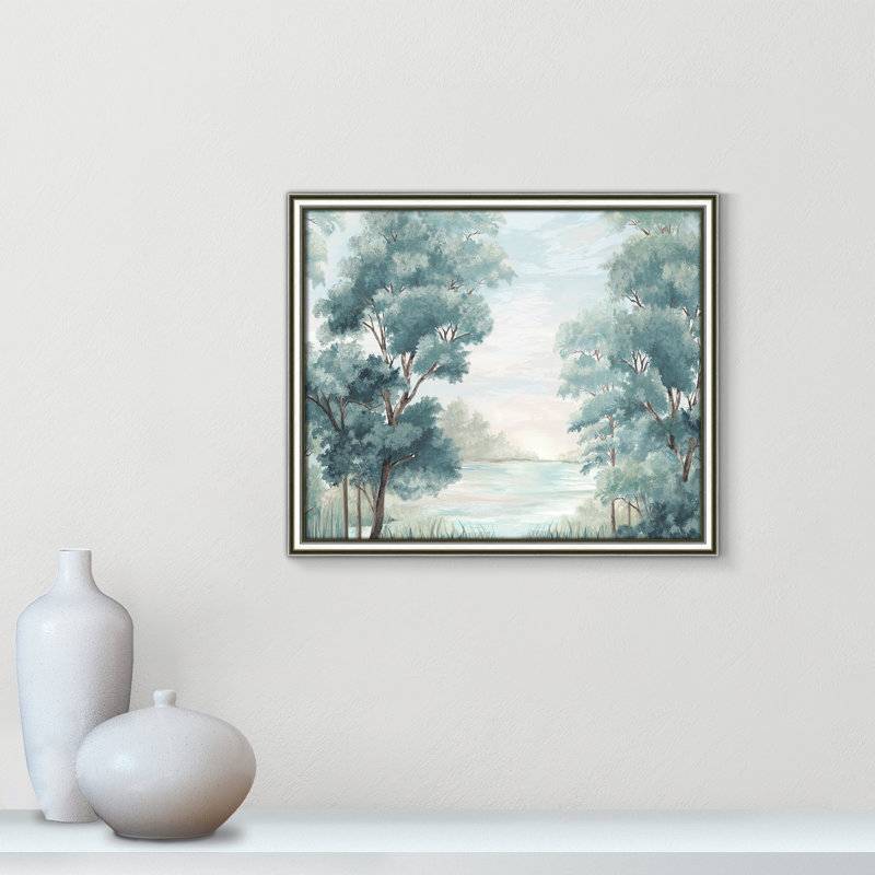 LeeRoy - Peinture encadrée, Encadrement argenté, H 17,25 po x l 20,25 po x P 0,87 po