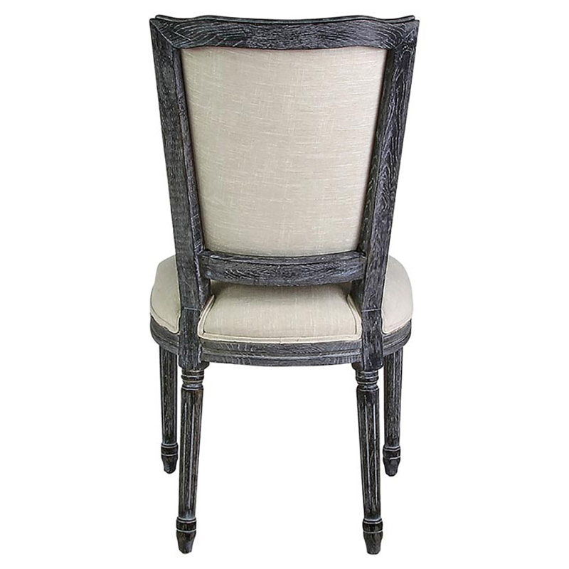 French Linen Side Chair in Ivory