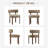 Upholstered Solid Wood Dining Chair Side Chair-628976550
