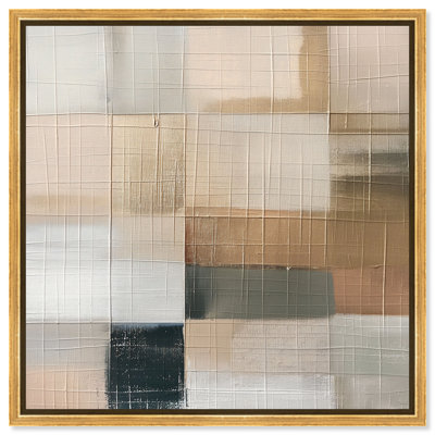 Boxed in Ebony II Canvas Abstract Print by Oliver Gal, Black Frame, 12 x 12