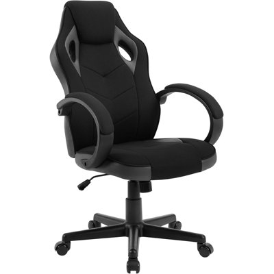 Inbox Zero Adjustable Ergonomic Swiveling PC & Racing Game Chair
