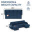 264.9cm Pillow Top Arms Commercial Use Sofa Bed-1477577990