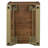 2-Drawer File Cabinet In Solid Acacia Wood With Brass Base