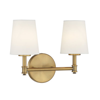 Éclairage pour meuble-lavabo en laiton à intensité variable 2 lumières Edin
