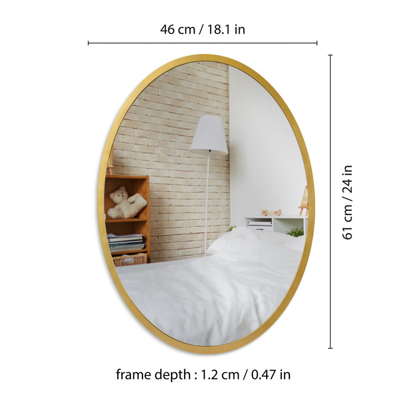 Flat Wall Mirror, Gold