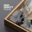 «Neutral Abstract Composition» en noir et or gris - reproduction d'art sur toile encadrée-126447855-126447857