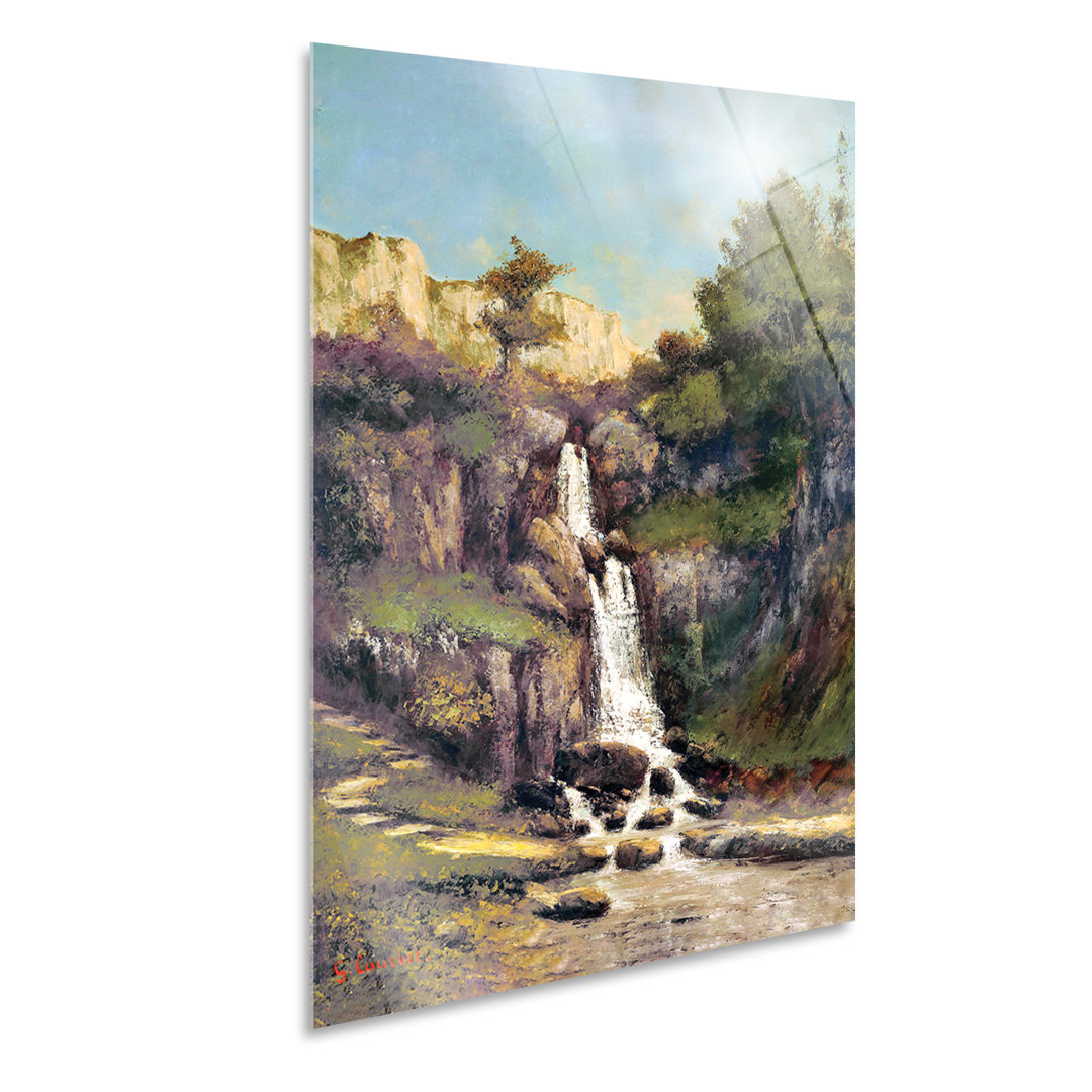 Wandbild Der Wasserfall von Gustave Courbet