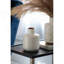 D5.9X7.9 "Vase rond blanc / or