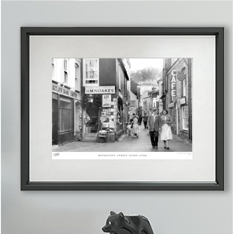 Mevagissey, Street Scene C1960 - Single Picture Frame Print, 28cm H x 36cm W x 2.3cm D