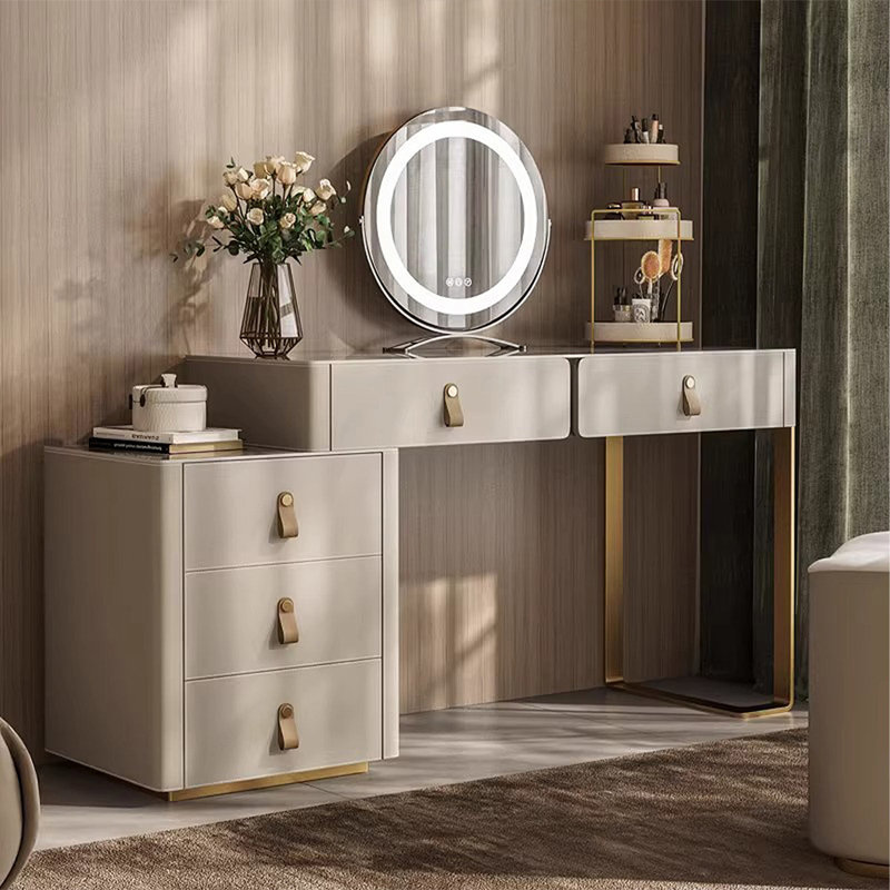 Makeup Vanity with Light mirror,5 drawers
