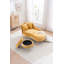 Chaise d'intérieur en chenille 58 po avec accoudoir gauche et coussin lombaire 58 po-1656250374