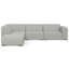 Ensemble de canapé modulaire d'angle et de repose-pieds Rex-98294389