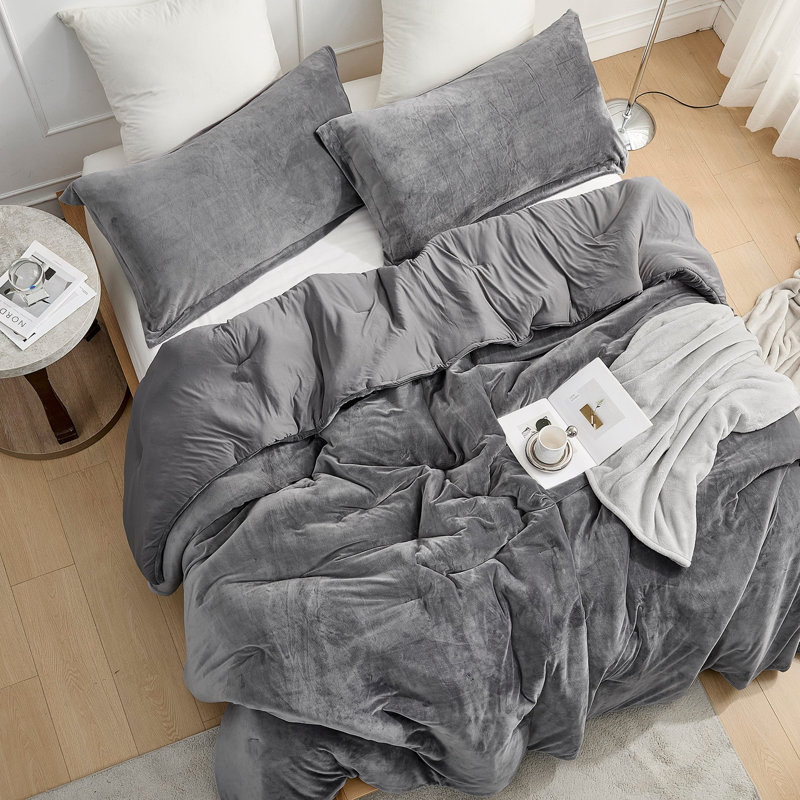 Coma Inducer Better Than Anesthesia Oversized Comforter Set , King Comforter + 2 King Shams, Gray
