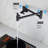 Matte Black Pot Filler Faucet For Wall Mount, Foldable Arm, 360 Rotation, Brass Construction, Corrosion Coating, Double Handle Control Mounted Faucet, Folding Functionality, Swivel, Brass, Surface,-241978120