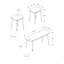 Ensemble de table, ensemble 3 pièces, café, bout, côté, décor-650190272