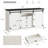 White Manufactured Wood Sideboard Cabinet