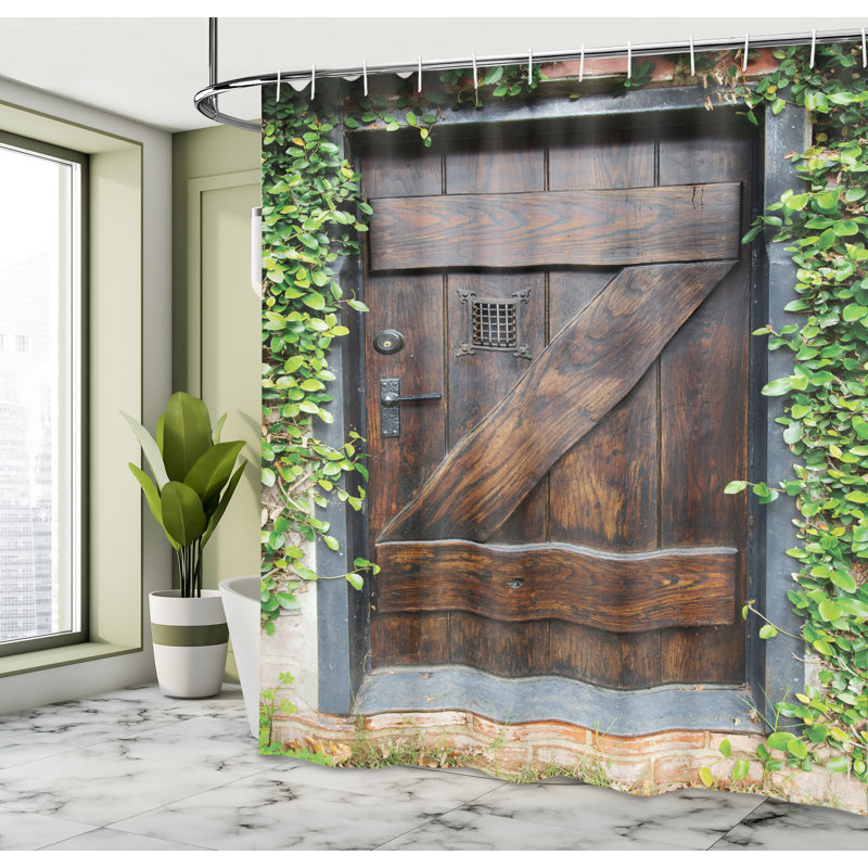 Shower Curtain with Hooks Included, 70" H x 69" W