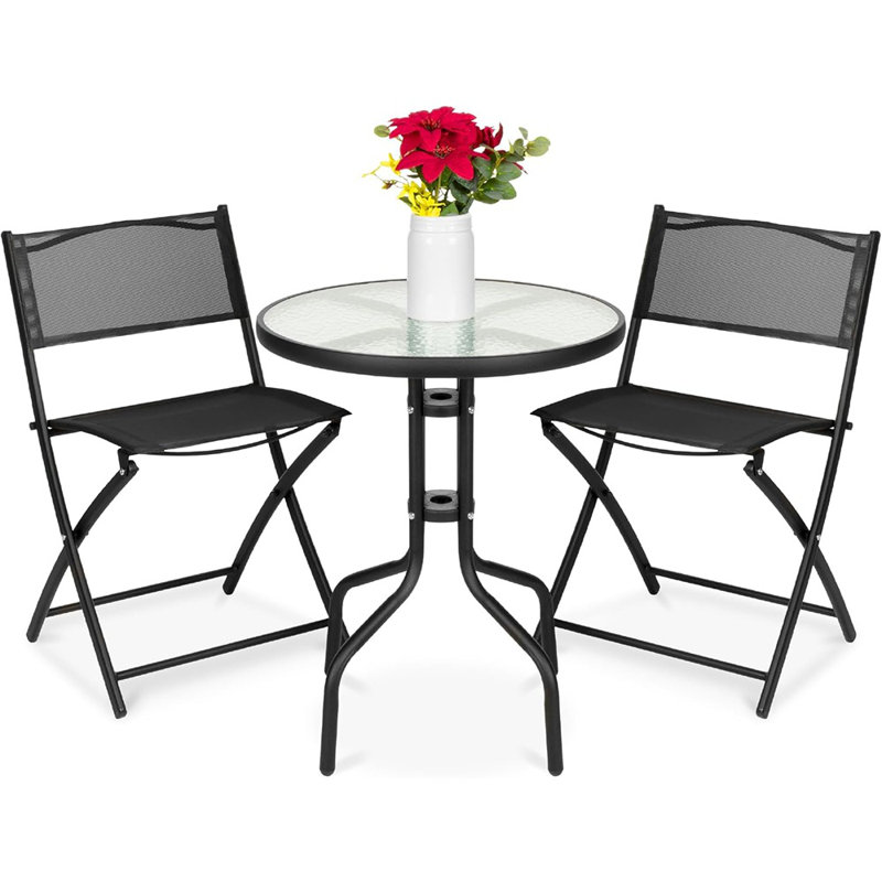 Ensemble 3 pièces de mobilier de bistro de patio ...