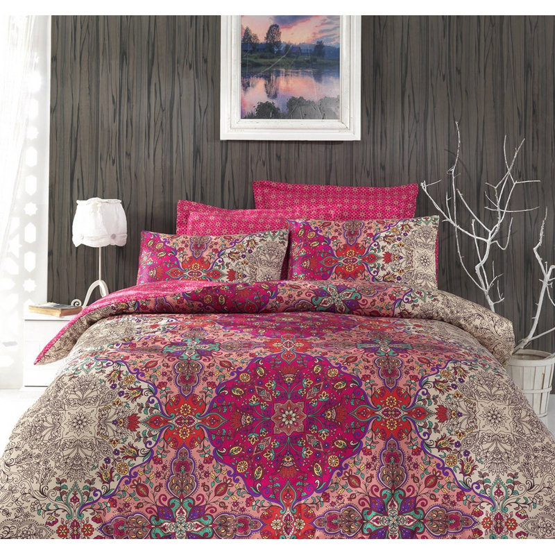 Karin Damask Duvet Cover Set with Pillowcases