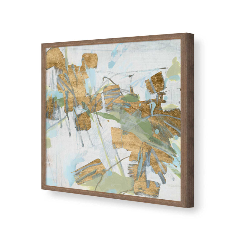 «Blue Gold Ice II» par June Erica Vess, reproduction d'art, H 12 po x l 12 po, Brun