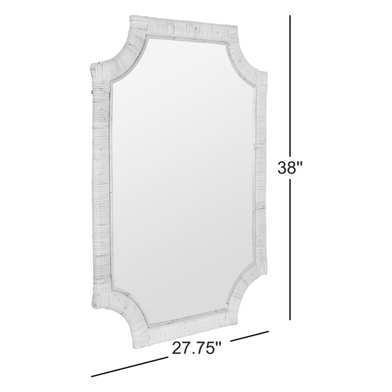 Lina Flat Rattan Mirror