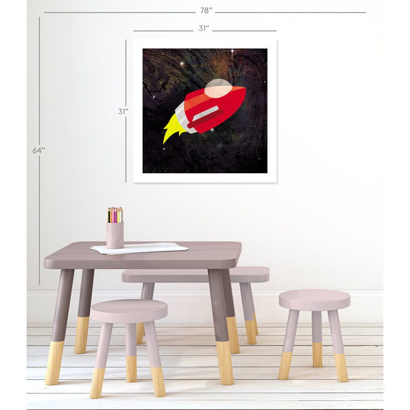 Impression sur papier roulée «Spaceship Adventure Two», H 31 po x l 31 po x P 1 po