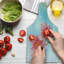 Ambesonne Gerber Daisy Tempered Glass Cutting Board Petals on Bokeh Coral and Multicolor