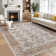 Oriental Machine Washable Rug with Non-Slip Backing Medallion Low Pile Floor Cover for Living Room Bedroom Dining Room