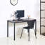 Bureau d'ordinateur contemporain Harry, métal noir et gris rustique-876450289