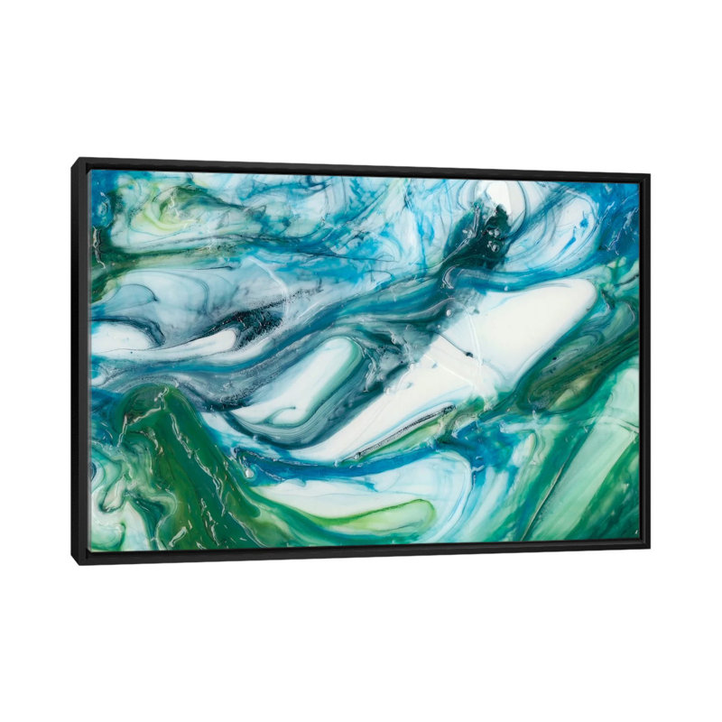 « marémotrice sweep ii », impression sur toile, H 18 po x l 26 po x P 1,5 po, Toile avec cadre noir, Pas de tapis