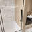 Frameless Single Sliding Shower Door, 1/4 In. (6 Mm) Clear Tempered Glass, Anti-Blast Film, Square Tube Track