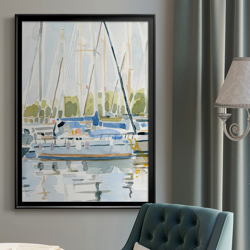 By the Bay II - Peinture sur toile encadrée, Noir, H 30,5 po x l 22,5 po x P 1 po