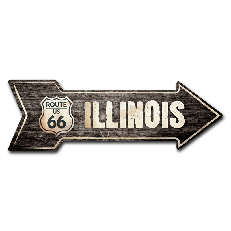 Decal-999803_Illinois 66 (2) décalque de flèche amusant 24 "de large, H 12 po x l 36 po x P 1 po