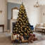 Arbre de Noël articulé artificiel 6 pi avec 920 branches en PVC, 280 lumières DEL changeantes et un pied en métal