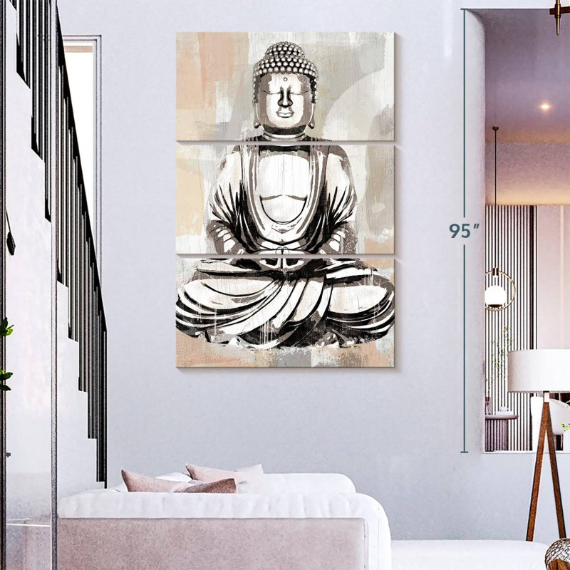 Adella Silver Buddha, 74" H x 48" W