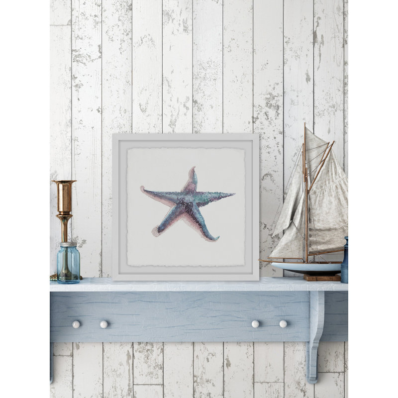 Althea Blue Starfish, reproduction encadrée, H 18 po x l 18 po x P 1,5 po