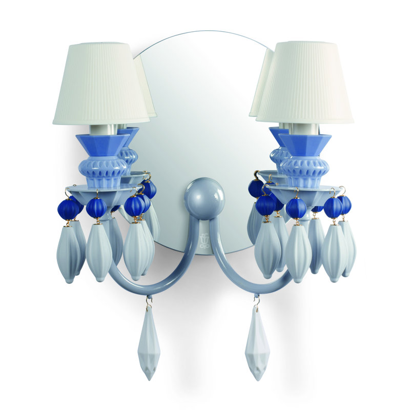 Belle de Nuit 2-Light Armed Sconce, Blue