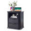 Table de chevet moderne avec station de charge, 2 tiroirs et tablette ouverte pour une vie organisée et un accès pratique-615367055