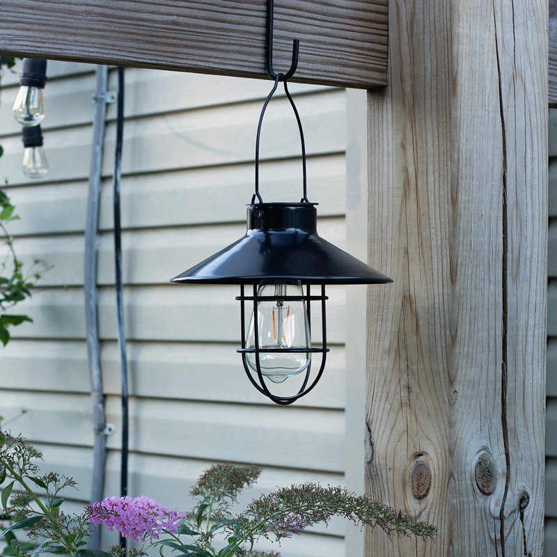 9.38'' Solar Powered Integrated LED Outdoor Hanging Light