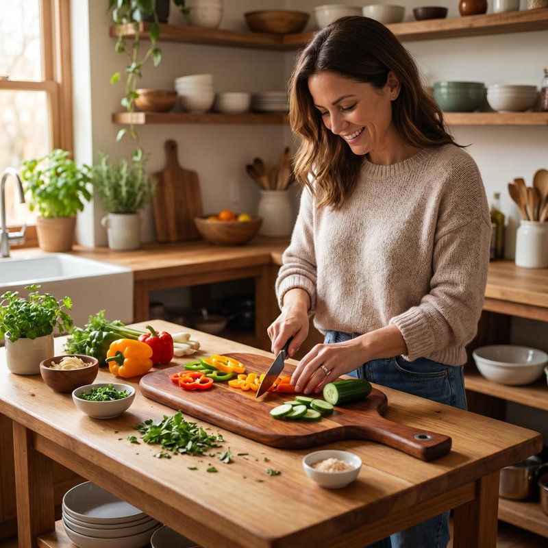 Ensemble de 3 planches à découper en bois d'acacia, planches à découper en bois pour la préparation des repas, le service, la charcuterie et la cuisine