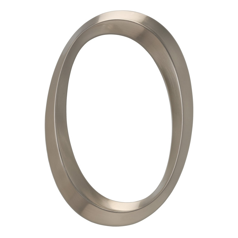 6 in. Surface Mount House Number, 0, Brushed Nickel