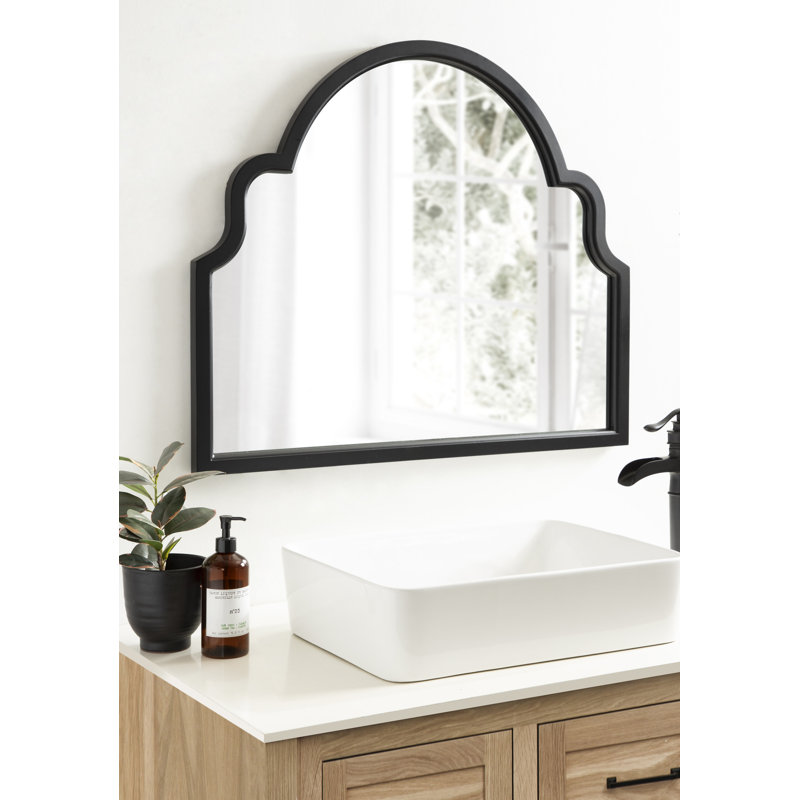 Westin Wood Mirror, Black, 30" H x 36" W