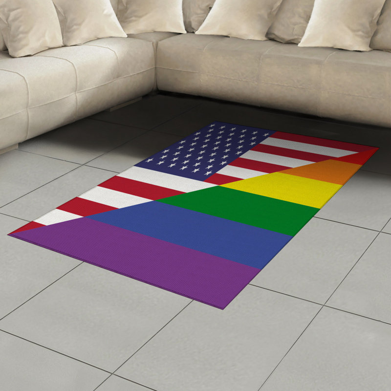 Pride High Density Long Fiber Poly Threads Decorative Area Rug Carpet, Rectangle 4' x 5'8"