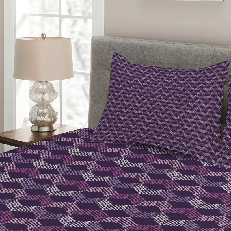 Modern & Contemporary Polyester Coverlet, King Bedspread + 2 Shams