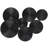 Black Wood Plate Carved Pinwheel Home Wall Decor-430363109