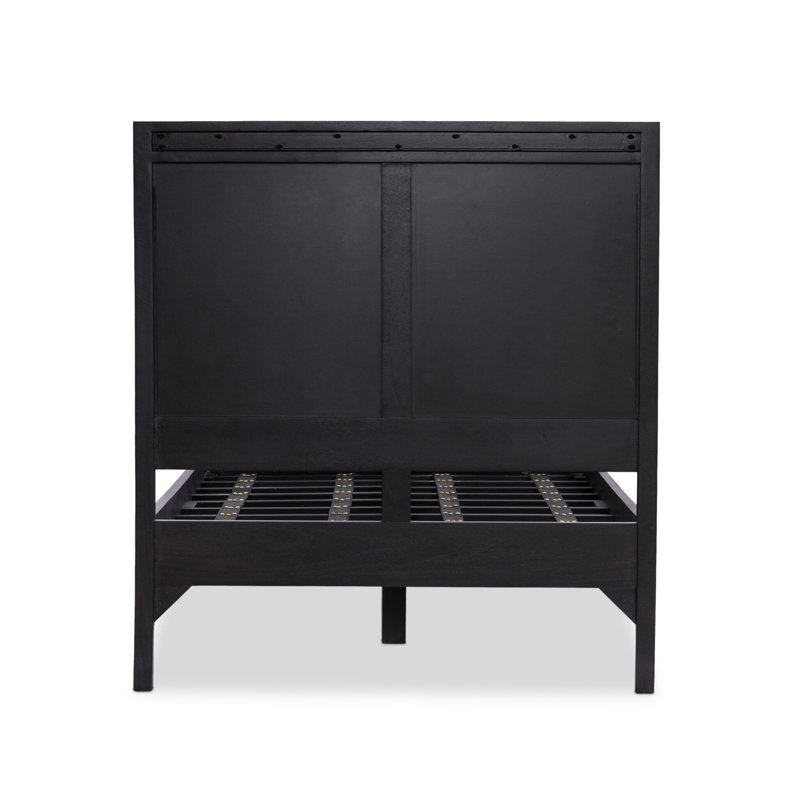 Sydney Bed, Twin, Black Wash W/ Black Cane