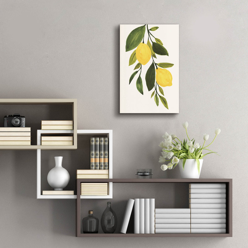  «Lemon Branch 2» par Annie Warren, art mural en verre acrylique, 16 po x 24 po, H 24 po x l 16 po