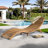Foldable Acacia Wood Chaise Lounge – Outdoor/Patio Use, No Assembly-858924456