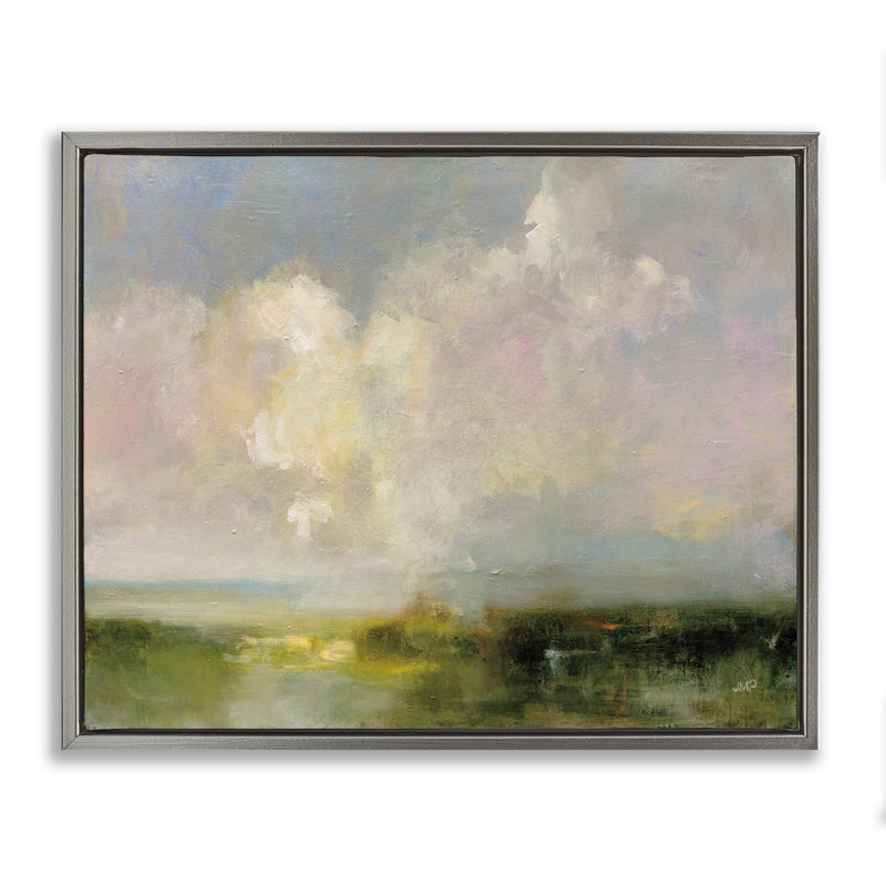 «Abstract Clouds» par Julia Purinton, reproduction sur toile, H 17 po x l 21 po, Cadre flottant gris lustré